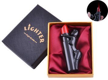 Зажигалка в подарочной коробке Девушка на Помаде (Турбо пламя) XT-62 Black XT-62 Black фото