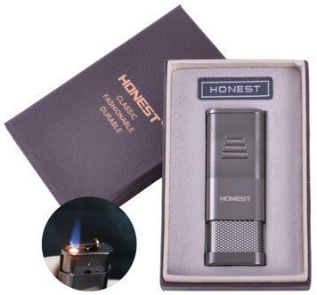 Запальничка подарункова Honest (Турбо полум'я) №4454 Black №4454 Black фото