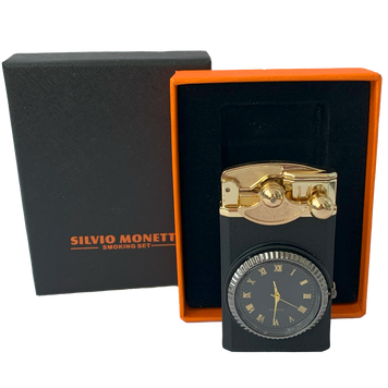 Зажигалка с кварцевыми часами и подсветкой от Silvio Monetti 🚀🚀🕑 HL-616 Black matte HL-616 Black matte фото