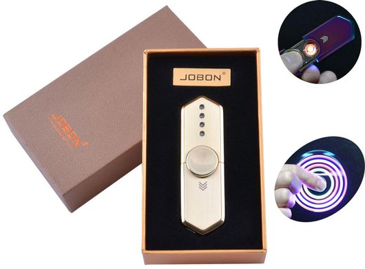 USB запальничка-спиннер в подарунковій упаковці Jobon (Спіраль розжарювання) HL-10 Gold HL-10 Gold фото