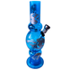 Акриловый бонг &laquo;Skulls Blue&raquo; с металлическим шлифом (20 см) K-19 K-19 фото 1