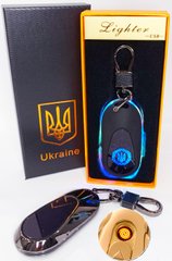 Электрическая зажигалка - брелок Украина (с USB-зарядкой и подсветкой⚡️) HL-468 Black HL-468-Black фото
