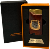Газова запальничка "Тигри 🐅" (Турбо полум'я 🚀, подарункова коробка 🎁) Jiebao Lighter HL-506 Wooden HL-506-Wooden фото