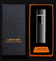 Сенсорна USB запальничка в подарунковій коробці LIGHTER ⚡️ HL-101-5 Black HL-101-5 фото