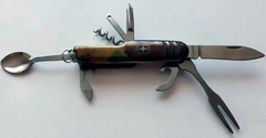 Армійський багатофункціональний складаний ніж, кишеньковий ніж, 12 Інструментів, 10см D540 D540 фото