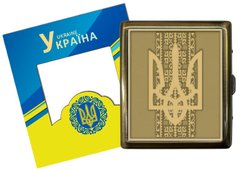 Портсигар на 20 сигарет металевий Герб України YH-17 YH-17 фото