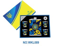 Подарочный набор фляга с рюмками и лейкой Украина WKL089 WKL089 фото