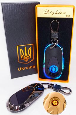 Електрична запальничка - брелок Україна (з USB-зарядкою та підсвічуванням⚡️) HL-468 Black HL-468-Black фото