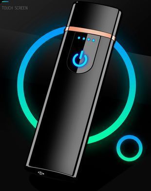 Сенсорна USB запальничка в подарунковій коробці LIGHTER ⚡️ HL-101-5 Black HL-101-5 фото