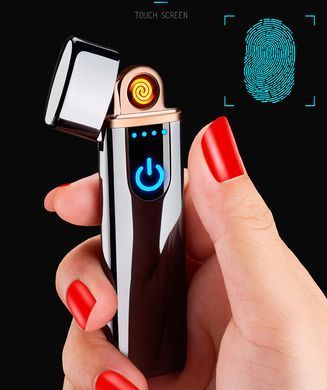 Сенсорна USB запальничка в подарунковій коробці LIGHTER ⚡️ HL-101-5 Black HL-101-5 фото