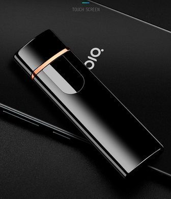 Сенсорна USB запальничка в подарунковій коробці LIGHTER ⚡️ HL-101-5 Black HL-101-5 фото