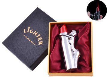 Зажигалка в подарочной коробке Девушка на Помаде (Турбо пламя) XT-62 Silver XT-62 Silver фото