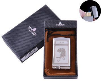 Зажигалка в подарочной коробке BAOFA (Турбо пламя) №4293 Silver 4293 Silver фото