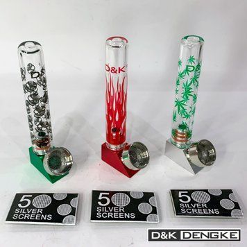 Стеклянный вапорайзер D&K Трубка (9см) сетки ☘️ DK-7072 DK-7072 фото
