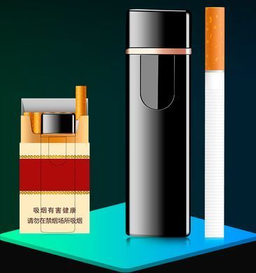 Сенсорна USB запальничка в подарунковій коробці LIGHTER ⚡️ HL-101-5 Black HL-101-5 фото