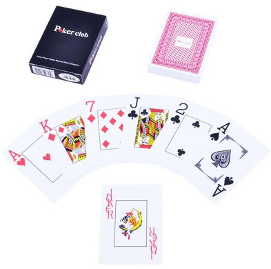 Карти гральні пластикові «Poker Club» (Червона Сорочка) №408-9 / 25395-3 408-9/25395-3 фото