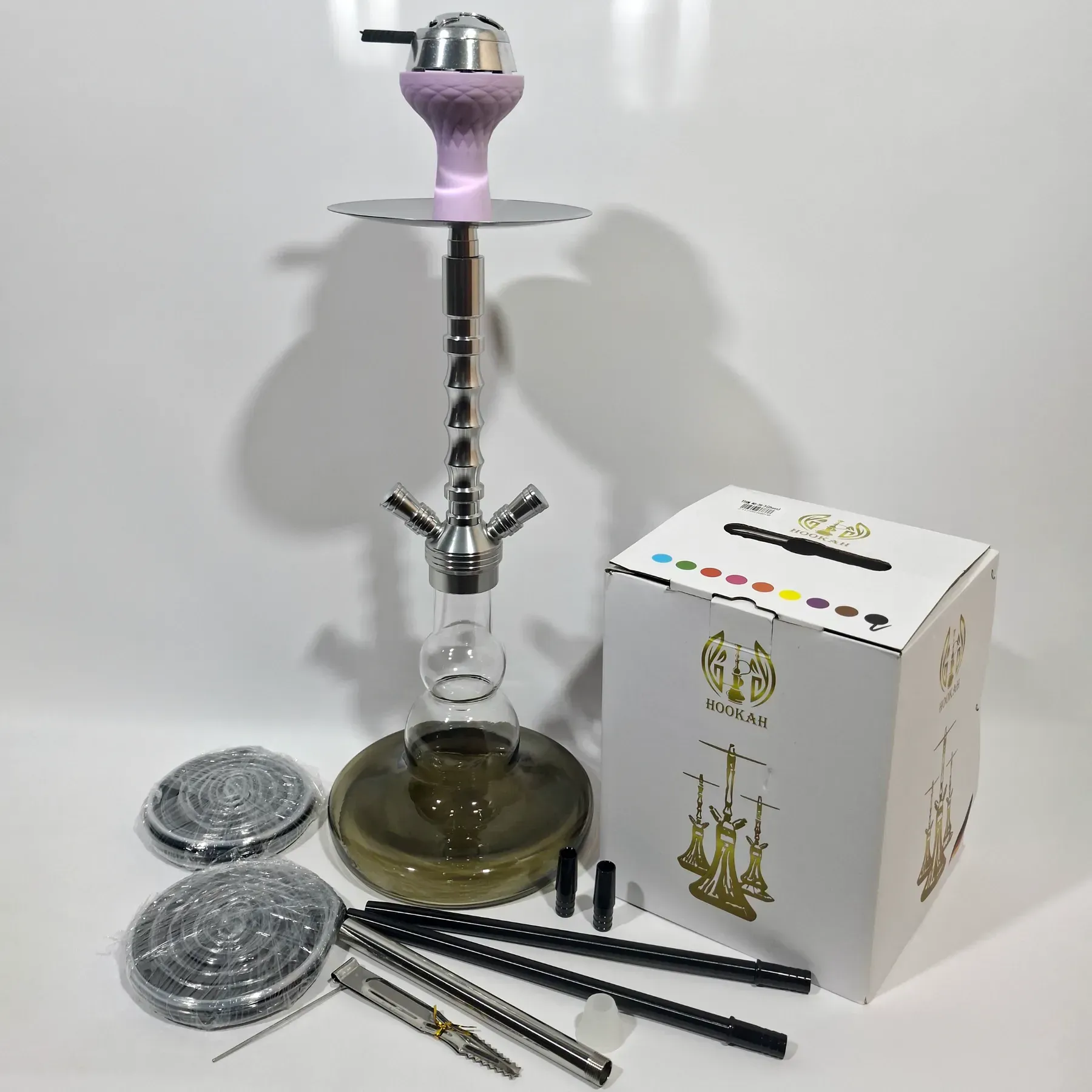 Кальян повний комплект HOOKAH 50 см на 2 трубки