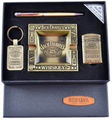 Подарунковий набір 4в1 Попільничка, запальничка, ручка, брелок "Jack Daniels" YJ-6441 YJ-6441 фото