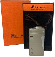 Газова запальничка вітрозахисна в подарунковій коробці 🎁(Гостре полум'я 🚀) BROAD HL-540-Silver HL-540-Silver фото