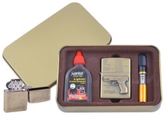 Запальничка бензинова в подарунковій коробці (Балончик бензину/Мундштук) Пістолет P99 XT-4716-1 XT-4716-1 фото