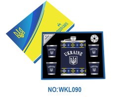 Подарочный набор фляга с рюмками и лейкой Украина WKL090 WKL090 фото