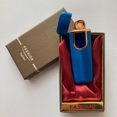 USB ⚡️ Запальничка з підсвічуванням FASHION у подарунковій упаковці (Спіраль розжарювання) USB-101 blue USB-101 blue фото