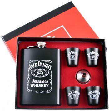 Подарочный набор 6в1 "Jim Beam" Фляга, 4 рюмки, лейка TZ-28 TZ-28 фото