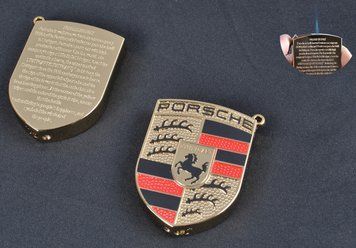 Запальничка кишенькова PORSCHE (Гостре полум'я) XT-3341 Gold XT-3341-Gold фото