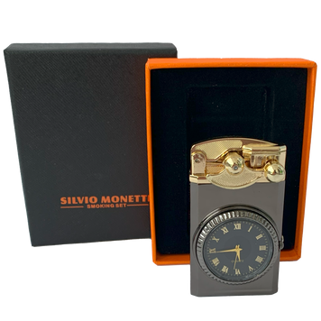 Зажигалка с кварцевыми часами и подсветкой от Silvio Monetti 🚀🚀🕑 HL-616 Black HL-616 Black фото