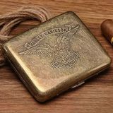 Металлический портсигар в винтажном стиле с рельефом (Harley-Davidson) HL-702-5  HL-702-5  фото