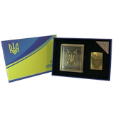 Подарочный набор: портсигар и зажигалка с гербом Украины WKL-060 WKL-060 фото