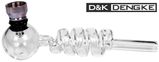 Скляна трубка-випарювач із охолодженням D&K Oil-pipe (14см) «Спіраль» DK-8569 DK-8569 фото