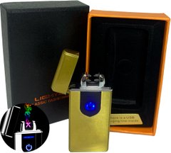 Електроімпульсна ⚡️ запальничка в подарунковій коробці Lighter HL-102 Golden HL-102 Golden фото