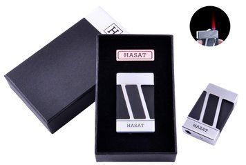 Зажигалка в подарочной коробке HASAT (Турбо пламя) №4315 Silver №4315 Silver фото
