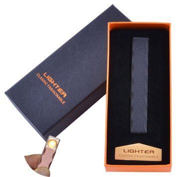 USB зажигалка в подарочной упаковке Lighter (Спираль накаливания) HL-47 Black HL-47 Black фото