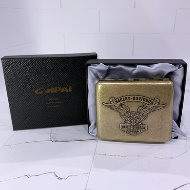 🚬 Металевий портсигар у вінтажному стилі з рельєфом (Harley-Davidson) HL-702-5  HL-702-5  фото