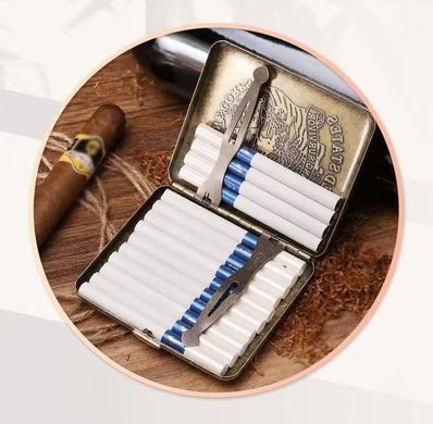 🚬 Металевий портсигар у вінтажному стилі з рельєфом (Harley-Davidson) HL-702-5  HL-702-5  фото