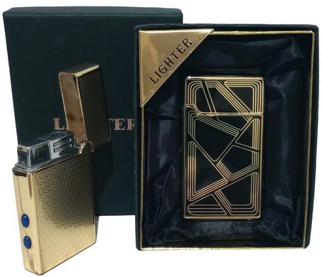 Зажигалка в подарочной коробке Gold Lighter (турбо пламя 🚀 фонарик и ультрафиолет 🔦) D218 D218 фото