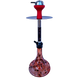 Яркий красный кальян Hookah с геометрической шахтой и арт-колбой &mdash; 48 см H3203 H3203 RED фото 1