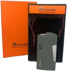 Газовая ветрозащитная зажигалка в подарочной коробке 🎁(Острое пламя 🚀) BROAD HL-540-Gray matte HL-540-Gray matte фото