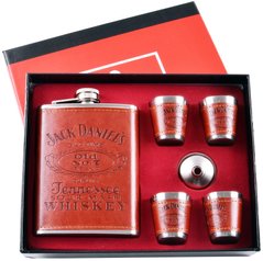Подарунковий набір 6в1 фляга, чарки, лійка 'Jack Daniels' TZ-2 TZ-2 Jack Daniels фото