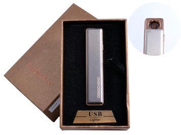 USB зажигалка в подарочной упаковке (спираль накаливания, серебро) №4822-3 №4822-3 фото