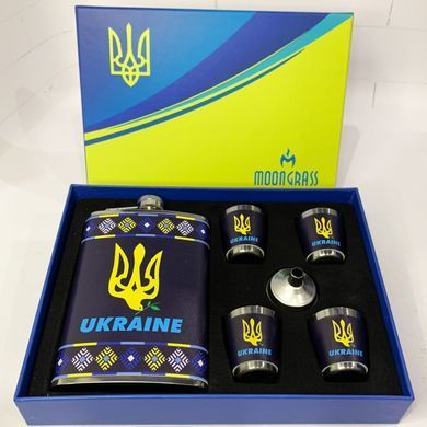 Подарунковий набір фляга з чарками та лійкою Україна WKL-091 WKL-091 фото