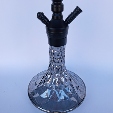 Стильный черный кальян Hookah с клик-системой и рельефной колбой &mdash; 67 см H3216 Black фото