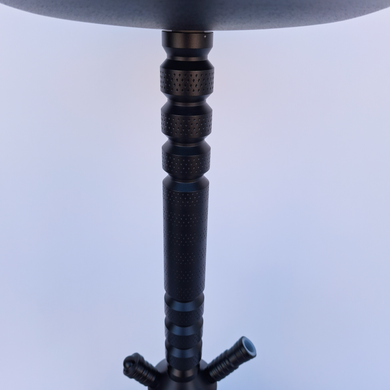 Стильный черный кальян Hookah с клик-системой и рельефной колбой &mdash; 67 см H3216 Black фото