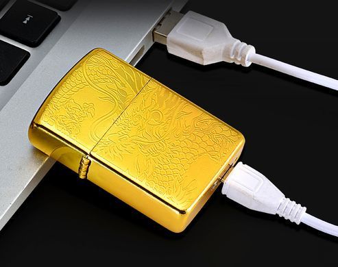 Електроімпульсна запальничка ⚡️ в металевій упаковці JIN LUN (USB) №4838-3 4838-3 фото