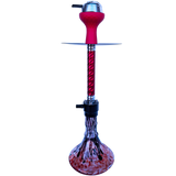 Ефектний червоний кальян Hookah зі спіральною шахтою та арт-колбою &mdash; 48 см H3201 H3201 RED фото