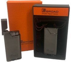 Креативная ветрозащитная зажигалка в подарочной коробке🎁 BROAD (Турбо пламя🚀) HL-400 Black HL-400-Black фото