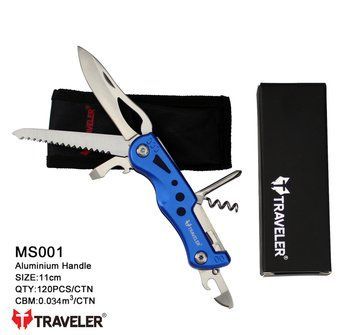 Туристичний ніж Traveler 11см (120шт/ящ) MS001 (Синій) MS-001G-(Синій) фото