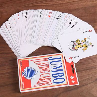 Высококачественные игральные карты с пластиковым покрытием "Jumbo"🃏/ 54шт колода/ 408-15  408-15 фото